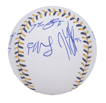 2016 National League All-Star Team Signed 2016 OML Selig All-Star Baseball with 11 Signatures Including Max Scherzer, Stephen Strasburg, and Jake Arrieta (JSA)